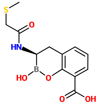 (image for) MC006297 (R)-2-Hydroxy-3-(2-(methylthio)acetamido)-3,4-dihydro-2H-benzo[e][1,2]oxaborinine-8-carboxylic acid